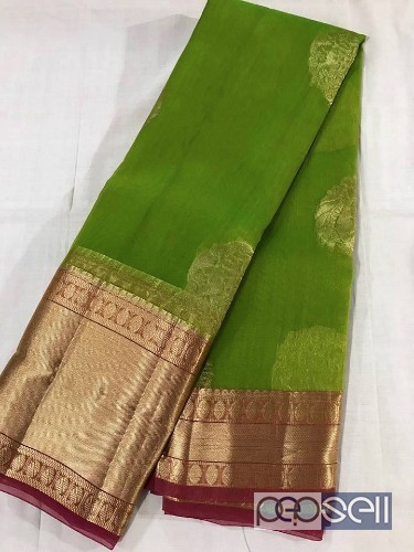 kanchipuram organza silk sarees at wholesale available 2 