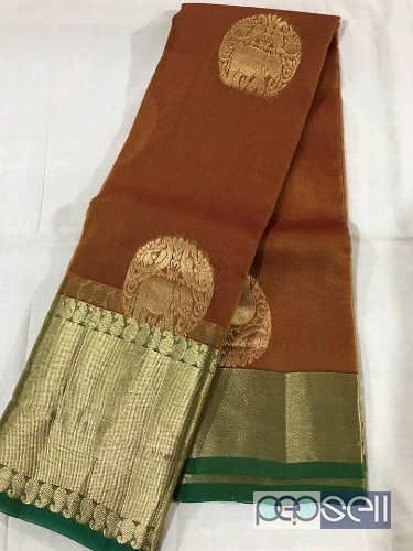 kanchipuram organza silk sarees at wholesale available 3 