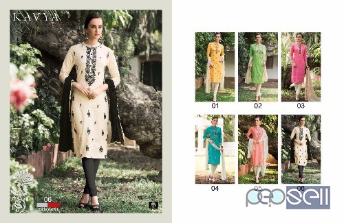 cotton emrboidery churidar suits by lookwell kavya at wholesale moq- 6pcs no singles 1 