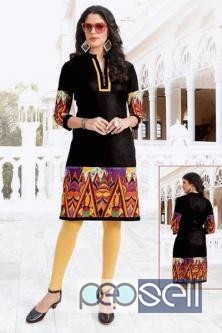 Elegant printed pure cotton designer kurtis available in all size 2 