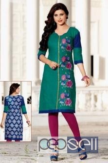 Elegant printed pure cotton designer kurtis available in all size 4 