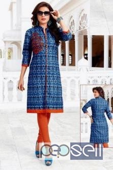 Elegant printed pure cotton designer kurtis available in all size 5 