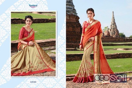 ​designer georgette heavy work sarees from ambica 22000 series​ available in singles and wholesale 4 