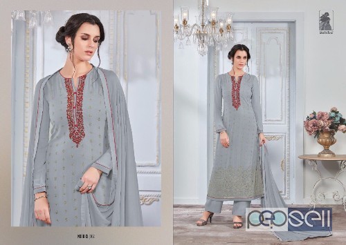 georgette semistitched embroidered suits from sahiba nour vol9 at wholesale 1 
