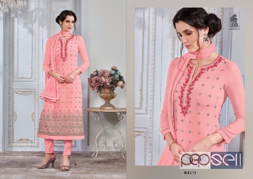 georgette semistitched embroidered suits from sahiba nour vol9 at wholesale 2 
