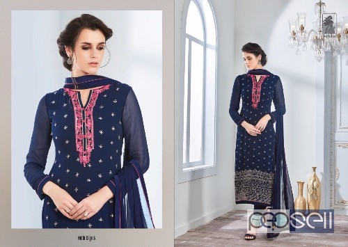 georgette semistitched embroidered suits from sahiba nour vol9 at wholesale 4 