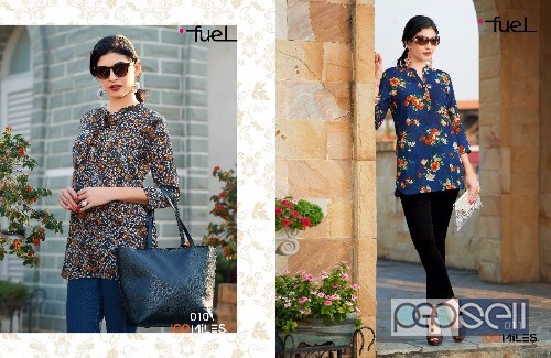 fancy printed kurti tops from 100miles fuel vol2 at wholesale moq- 6pcs no singles size- m to 3xl 1 