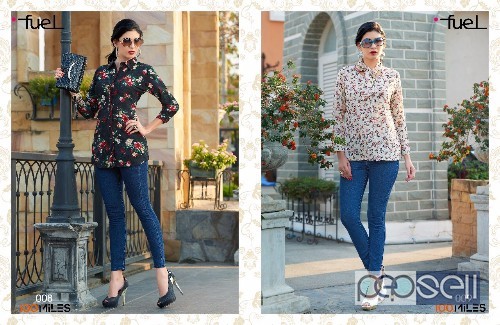 fancy printed kurti tops from 100miles fuel vol2 at wholesale moq- 6pcs no singles size- m to 3xl 2 