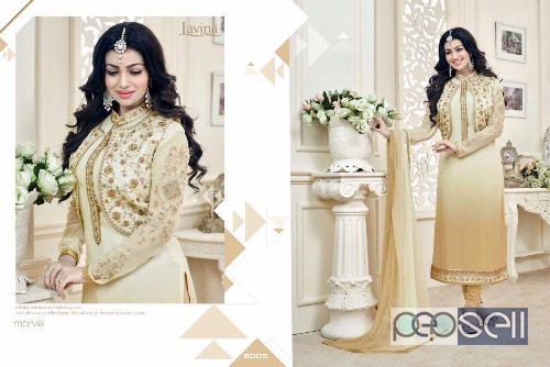 georgette jacket style suits from lavina vol8 ruby at wholesale moq- 7pcs no singles 3 