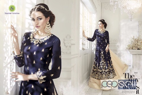 georgette semistitched work suits from roles vol9 at wholesale available moq- 6pcs no singles 0 