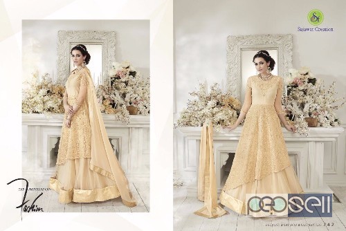 georgette semistitched work suits from roles vol9 at wholesale available moq- 6pcs no singles 5 
