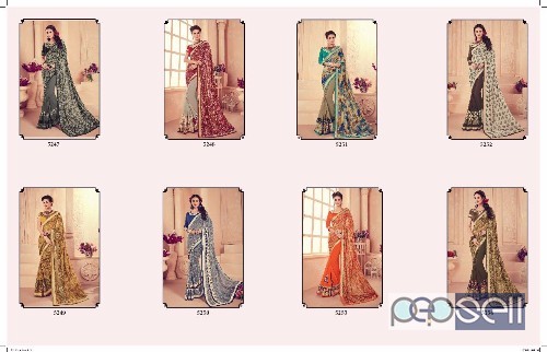  georgette printed designer sarees from shangrila carnival at wholesale moq- 8pcs no singles 0 