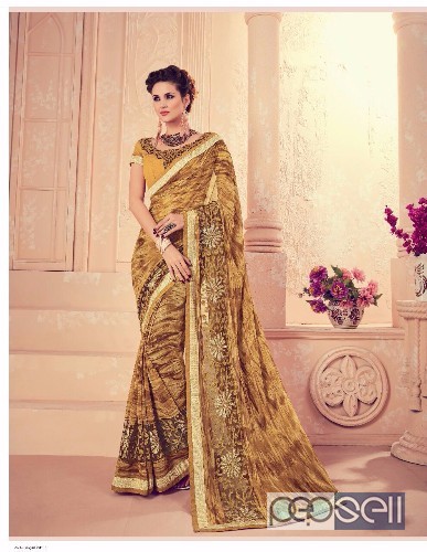  georgette printed designer sarees from shangrila carnival at wholesale moq- 8pcs no singles 2 