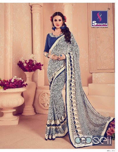  georgette printed designer sarees from shangrila carnival at wholesale moq- 8pcs no singles 4 