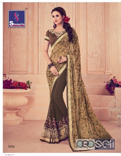  georgette printed designer sarees from shangrila carnival at wholesale moq- 8pcs no singles 5 