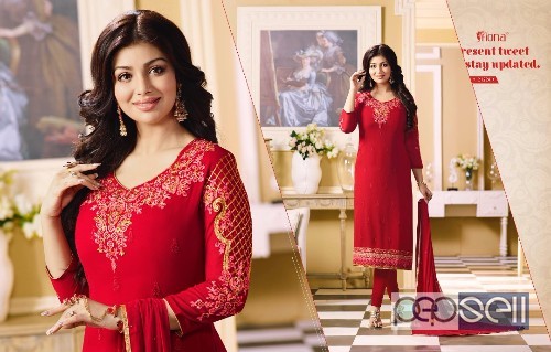 georgette semistitched designer suits from fiona ayesha takia vol13 at wholesale 3 