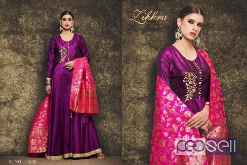 designer silk party wear anarkali readymade from zikkra vol8 at wholesale and singles. 1 