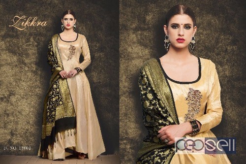 designer silk party wear anarkali readymade from zikkra vol8 at wholesale and singles. 4 