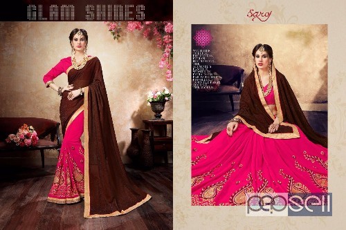 designer georgette sarees from saroj alisha at wholesale. moq- 12pcs. no singles 1 