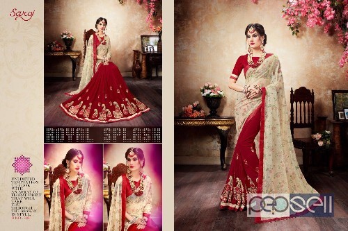 designer georgette sarees from saroj alisha at wholesale. moq- 12pcs. no singles 4 