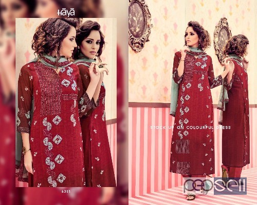 georgette printed plazo suits from haya mirror maze at wholesale. moq- 11pcs. no singles 1 