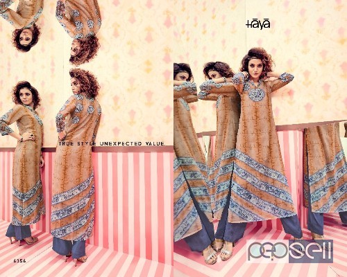 georgette printed plazo suits from haya mirror maze at wholesale. moq- 11pcs. no singles 2 
