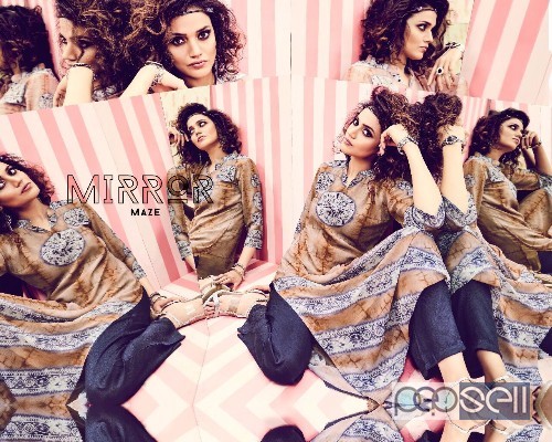 georgette printed plazo suits from haya mirror maze at wholesale. moq- 11pcs. no singles 4 