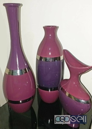 Purple ceramic vases 0 