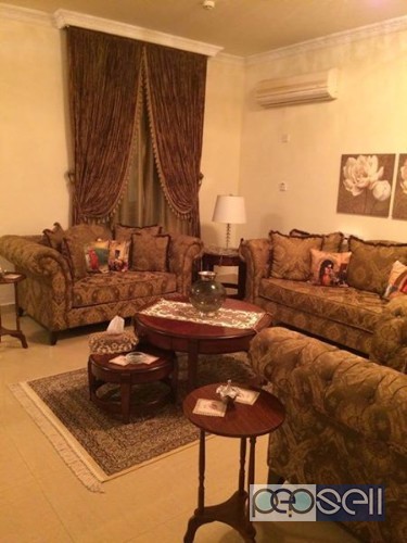  Sofa set + custom made curtain (like new) Alsadd Qatar 1 