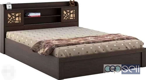 Storage type cot Black Wooden Bed Frame With Bed for sale at Kottayam 1 