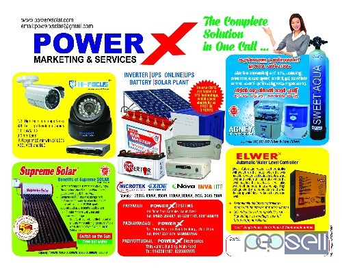 POWERX Systems- Solar Inverter Dealer Payyannur-pariyaram,  mathamangalam 2 