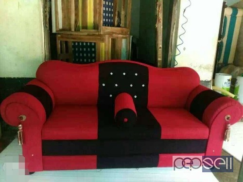 Red And Black Fabric Sofa for sale in Chalakudy 0 