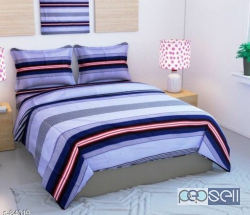 Beautiful Poly Cotton Double Bedsheet With 2 Pillow Cover  5 