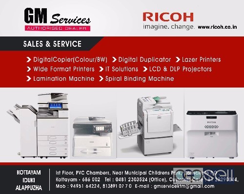 GM Services-Leading Colour Printer Sales and Service in Kottayam Kochi Ernakulam Alappuzha Pathanamthitta Idukki 0 