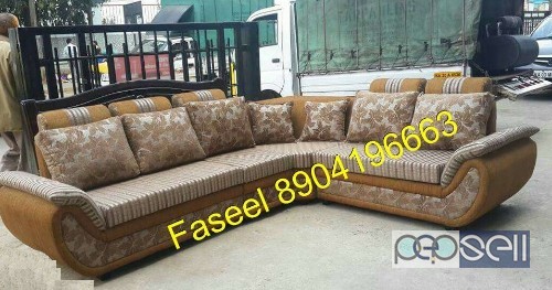 RF2 corner design sofa set latest 3+2+corner beautiful made fabric at Whitefield Banglore 0 