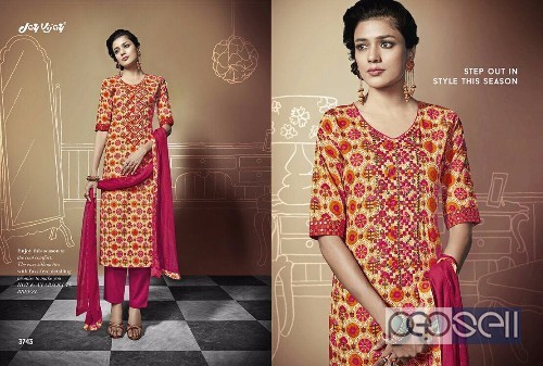 cotton embroidered plazo suits from jay vijay accent at wholesale moq- 11pcs no singles 0 