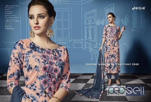 cotton embroidered plazo suits from jay vijay accent at wholesale moq- 11pcs no singles 3 