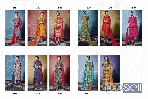 cotton embroidered plazo suits from jay vijay accent at wholesale moq- 11pcs no singles 4 