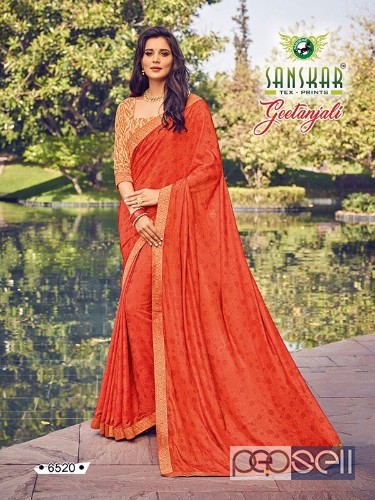 silk designer sarees from geetanjali by sanskar sarees at wholesale moq- 12pcs no singles 5 