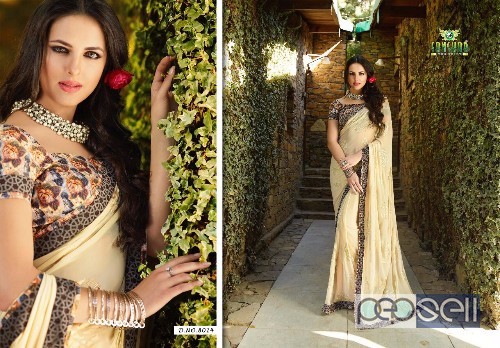 georgette designer printed sarees from sanskar suhasini at wholesale moq- 18pcs no singles 2 