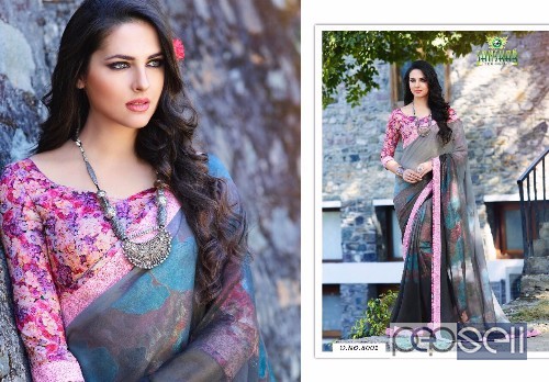 georgette designer printed sarees from sanskar suhasini at wholesale moq- 18pcs no singles 3 