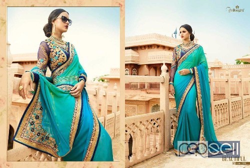 designer fancy georgette sarees from ardhangini sakshi at wholesale and singles  singles at rs1600 each 3 