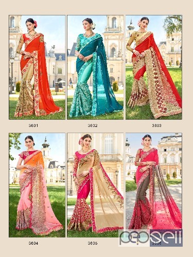designer georgette sarees from triveni harshita available at wholesale and singles singles at rs3200 each 0 