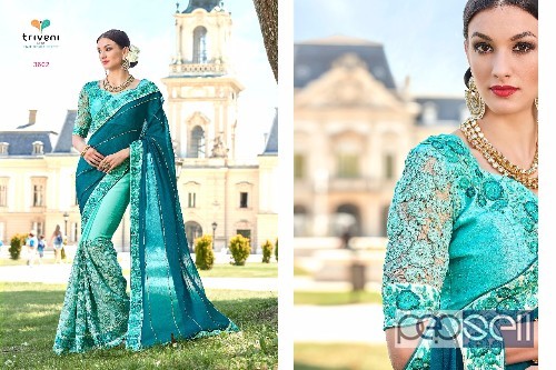 designer georgette sarees from triveni harshita available at wholesale and singles singles at rs3200 each 4 