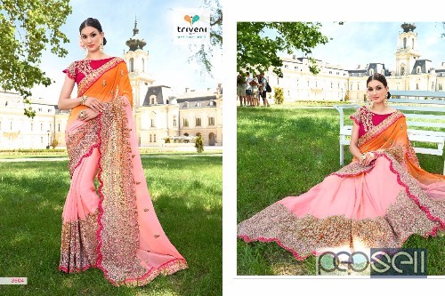 designer georgette sarees from triveni harshita available at wholesale and singles singles at rs3200 each 5 
