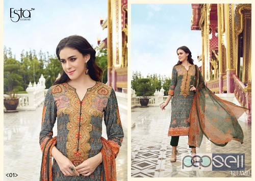 glace satin printed suits from esta gulaboo at wholesale and singles singles at rs1600 each 0 