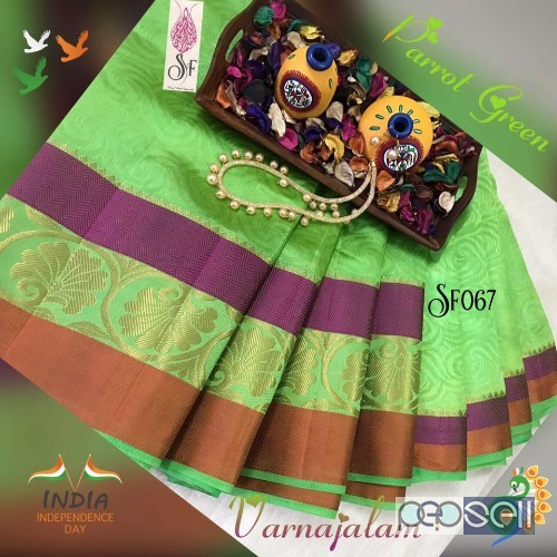 SF067 brand dupion embossed silk sarees  non catalog at wholesale moq- 6pcs no singles price- rs750 each 4 