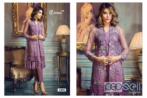 georgette semistitched plazo suits from cosmos aayra at wholesale moq- 6pcs no singles 2 