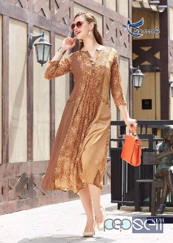 georgette printed kurtis from kumb vol7 at wholesale available moq- 8pcs no singles size- 34-48 0 