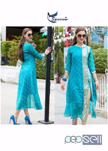 georgette printed kurtis from kumb vol7 at wholesale available moq- 8pcs no singles size- 34-48 2 